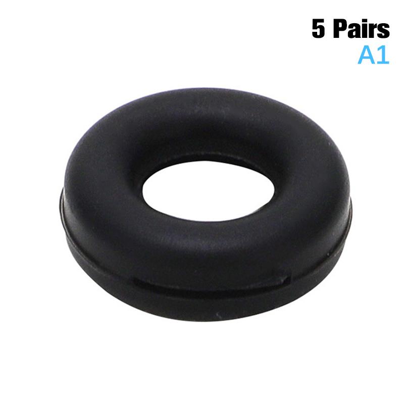 

5 пар очков силиконовые противоскользящие круглые чехлы ушные крючки фиксаторы для очков чёрный