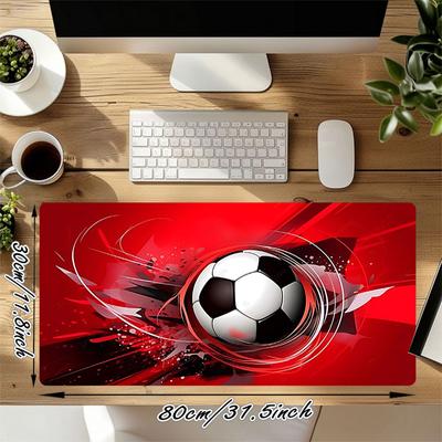 1PC Soccer Ball Oversized Mouse Pad - Non-Slip Rubber Base Perfect for Office School Esports Home Decor Desk Mat 255A