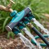3/4 Inch 4 Way Hose Connector Splitter Adjustable Zinc Alloy Garden Irrigation Splitters Corrosion Resistant
