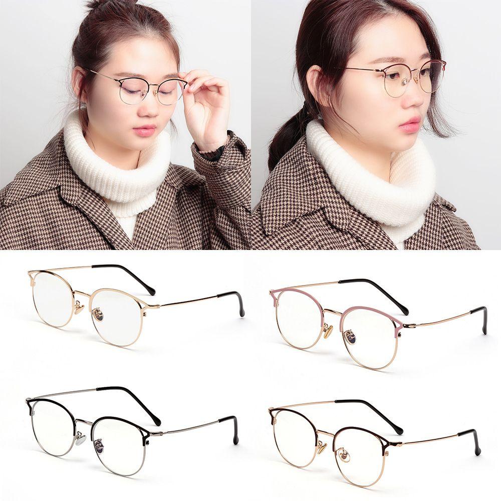 

Reading Gaming Computer Goggles Anti-blue Light Glasses Radiation Protection Retro Metal Frame