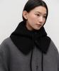 MUSINSA STANDARD WOMAN String Button Knit Balaclava [Black]