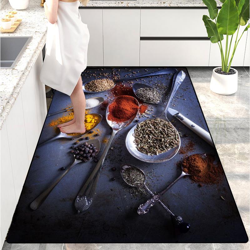 Modern Kitchen Mat Home Entrance Doormat Hallway Bedroom Living Room Decoration Floor Carpet Balcony Bathroom Long Rug