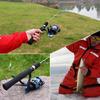 SOUGAYILANG Ice Fishing Rod and Reels Set Multicolor Metal Guide Outdoor Sports Ice Fishing Gear Set