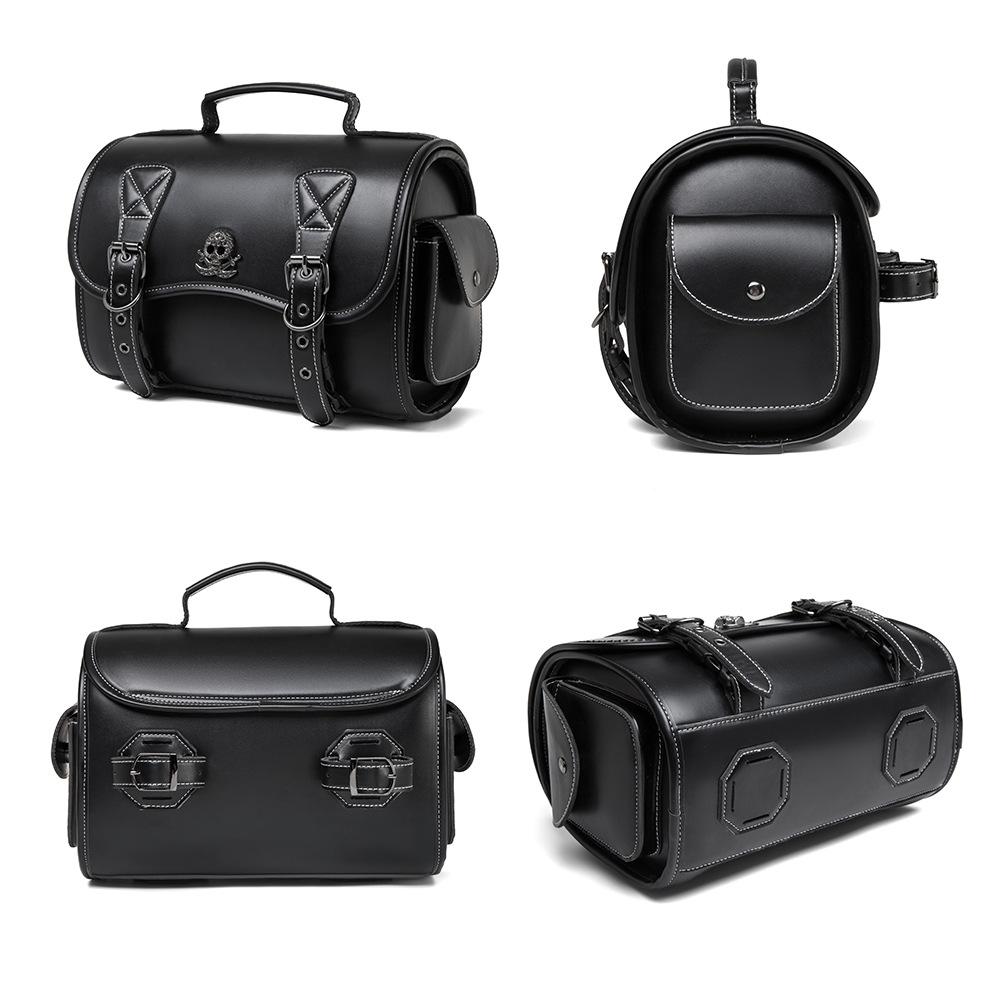 

Harley Motorcycle Accessories Modified Side Luggage Knight Equipment Pu Leather Motorcycle Trailer Cruise Kit