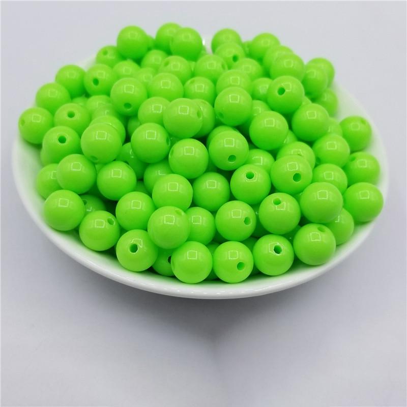 8mm 100/500szt. Solidne Akrylowe Plastikowe Koraliki Rzemieślnicze Prosty Otwór Kolory Cukierkowe dla Dzieci DIY Tworzenie Biżuterii Rzemiosło Akcesoria