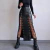 Women's Spring Sexy Solid Color Slit Lace-up Wrap Hip Skirt