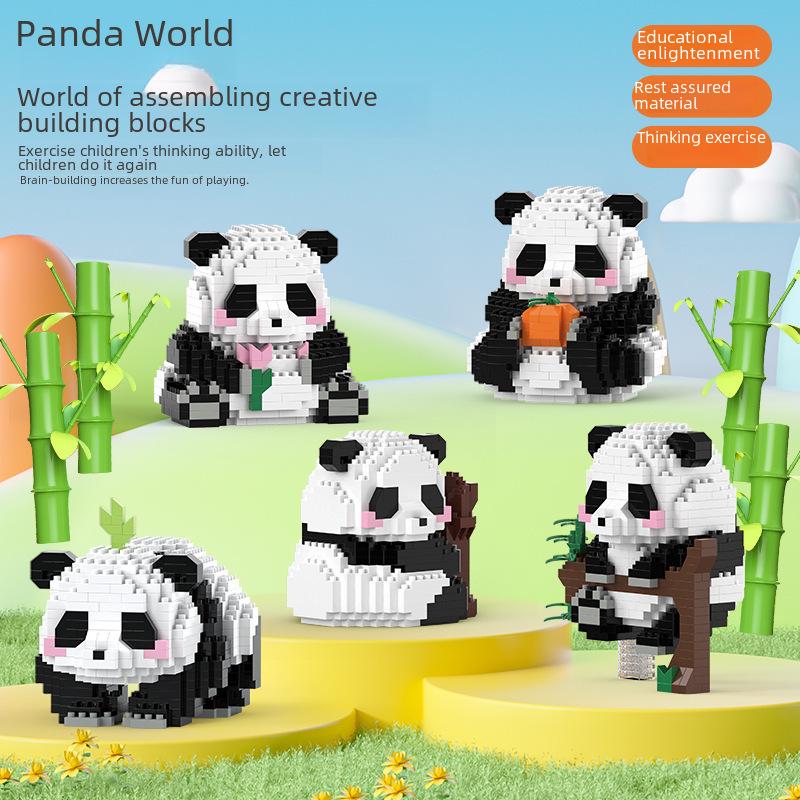 Lego-kompatibles Riesenpanda- Lernspielzeug für Kinder - Kreativer Zusammenbau & Geschenk