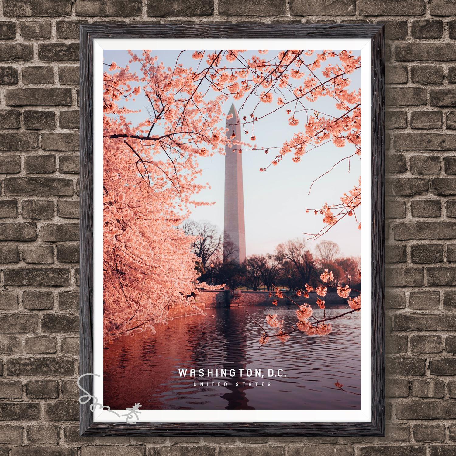 

Вашингтон. Дорожный плакат с печатью на холсте, американский пейзаж, Вашингтон, Белый дом, Настенный декор, США, Путешествие, настенный художественный декор 50X70cm Unframed