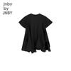 JNBY Girls' Linen Mid-Length Half-Sleeve Dress
