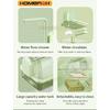 Bain d'oiseaux suspendu transparent circulation d'eau automatique bain douche pour oiseaux facile à nettoyer design peu encombrant accessoire de cage à oiseaux