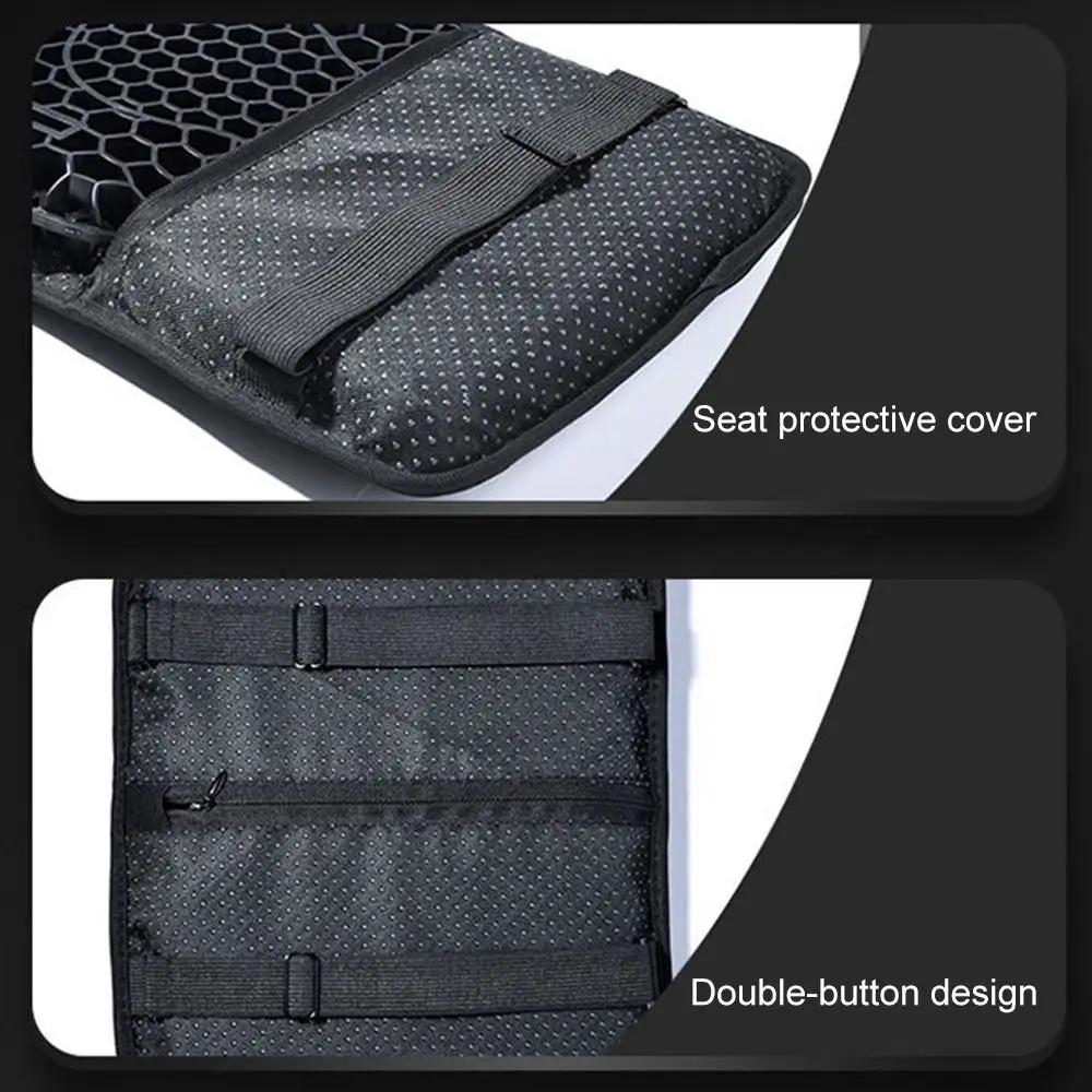 Motorcycle Seat Cushion Gel Pad Universal Anti Slip Comfortable Seat Cover Honeycomb Design Pressure Relief for Motorbike