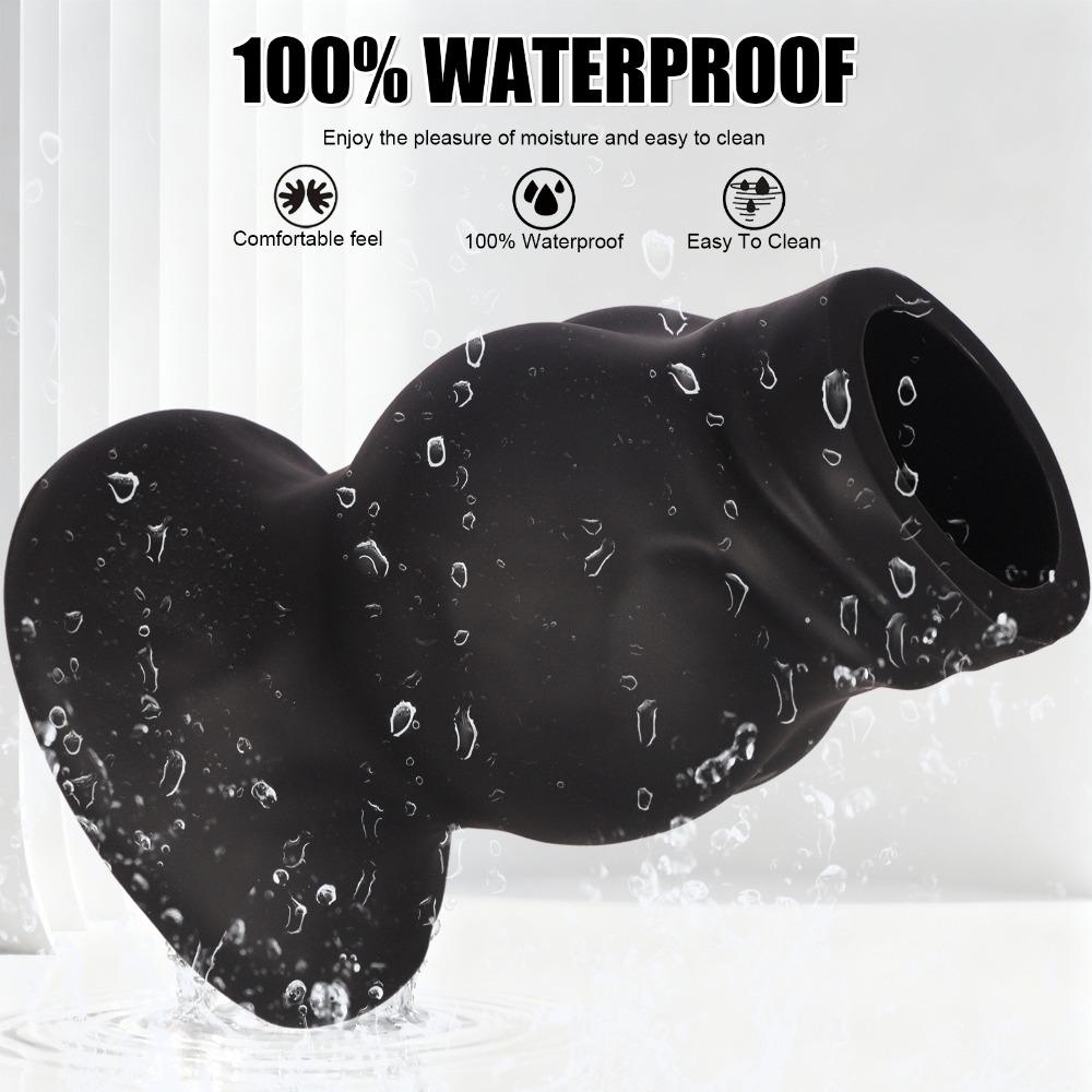 Premium Liquid Silicone Fist Tunnel Butt Plug - Hollow Anal Plug for Stretching, Training & Peeking, Safe Flared Base for Men & Women