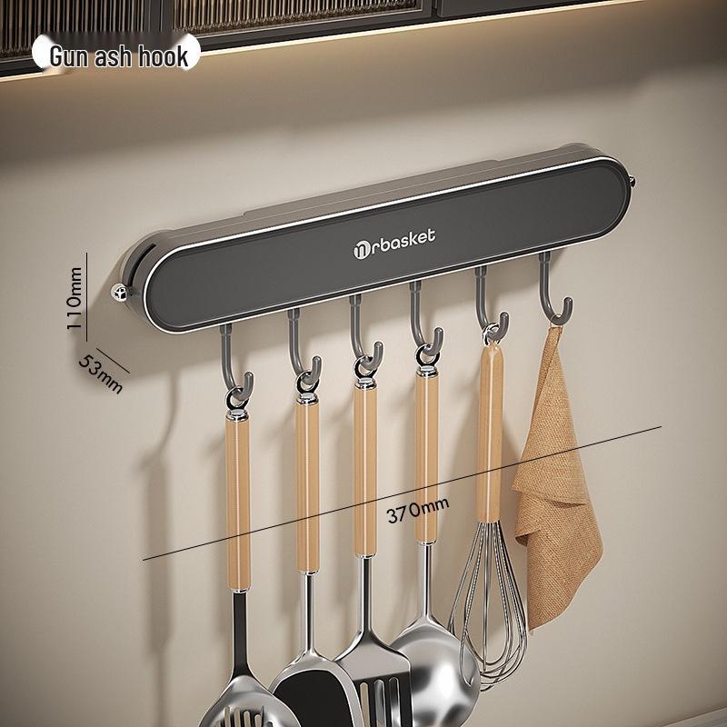 2024 Wall-Mounted Suction Cup Knife Holder: Multi-functional Kitchen Storage Rack