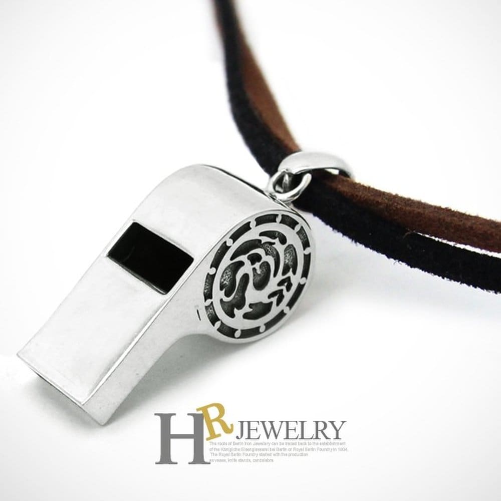 

(92.5% pure silver) stylish and stylish (HR) silver Taewang whistle necklace + 2 three-string necklace