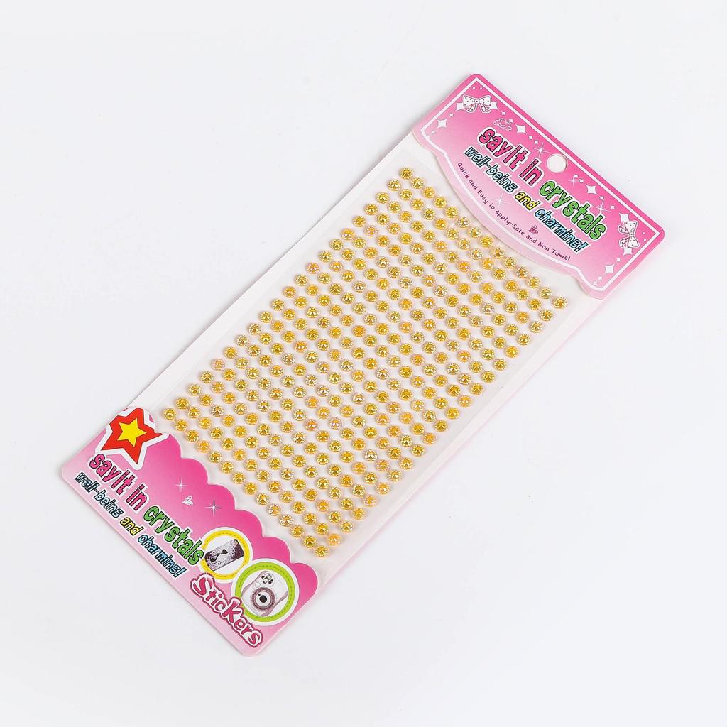 Colorful Acrylic Rhinestone Sunflower Stickers for DIY Phones & Office Supplies