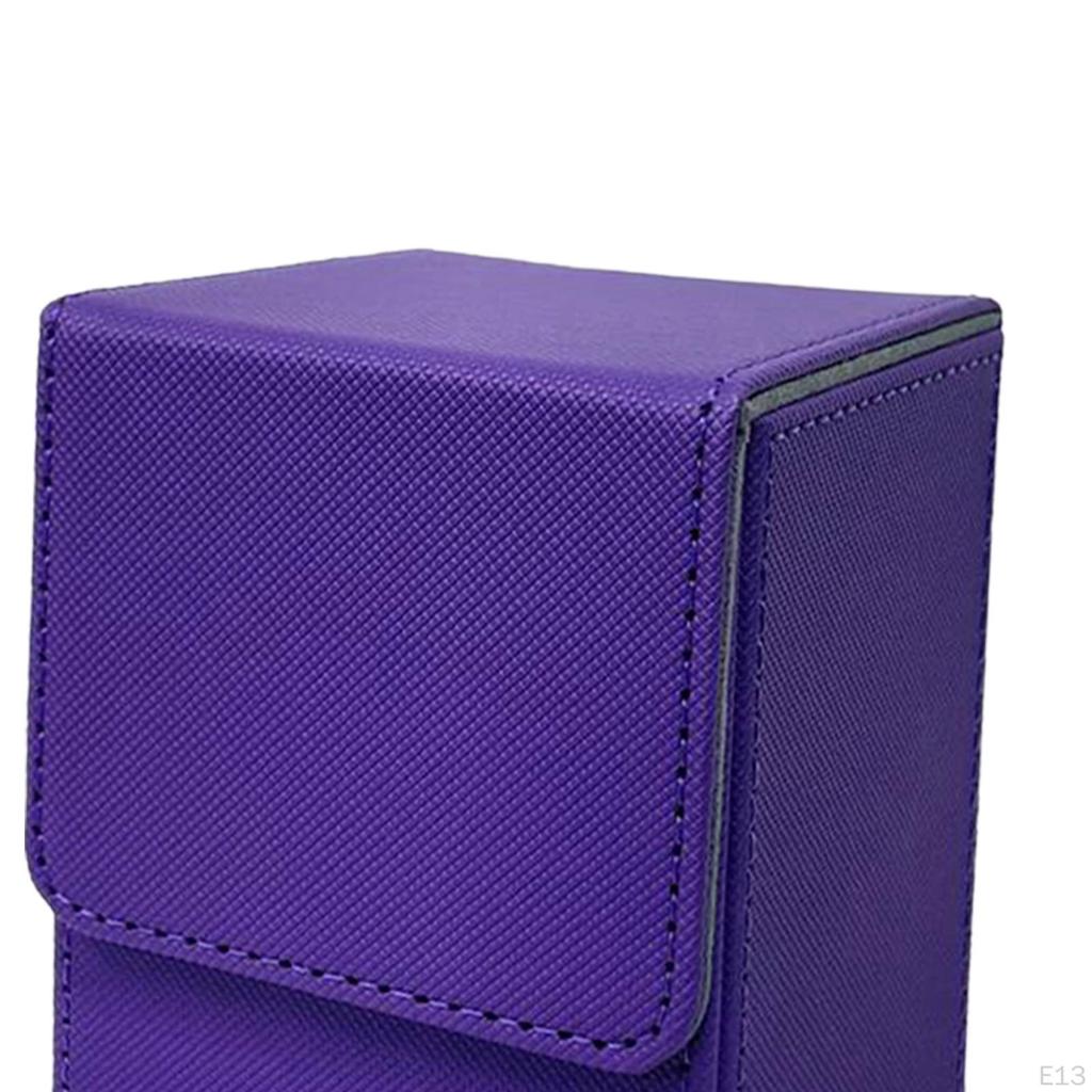 Card Deck Box Large Gathering PU Leather with Dividers Storage