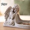 Functional Tray for Desktop Angel Figurine Key Tray, Faux Stone Catchall Decorative Elegant Aesthetic Table Decor Storage Dish Entryway Home