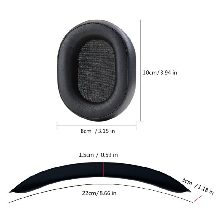 Headphone Headband Cushions Soft Sponges Earpads Padding For HS55 HS55 HS65 Prolonged Wear Comfort