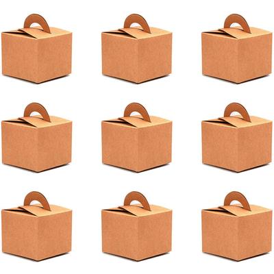 WTEMPO 9KS 9,5*9,5*8CM Kraftové Papírové Krabičky na Cupcaky do Ruky Kreativní DIY Grafitovatelné Vánoční Jablečné Krabičky, Svatba Balení na Cukroví