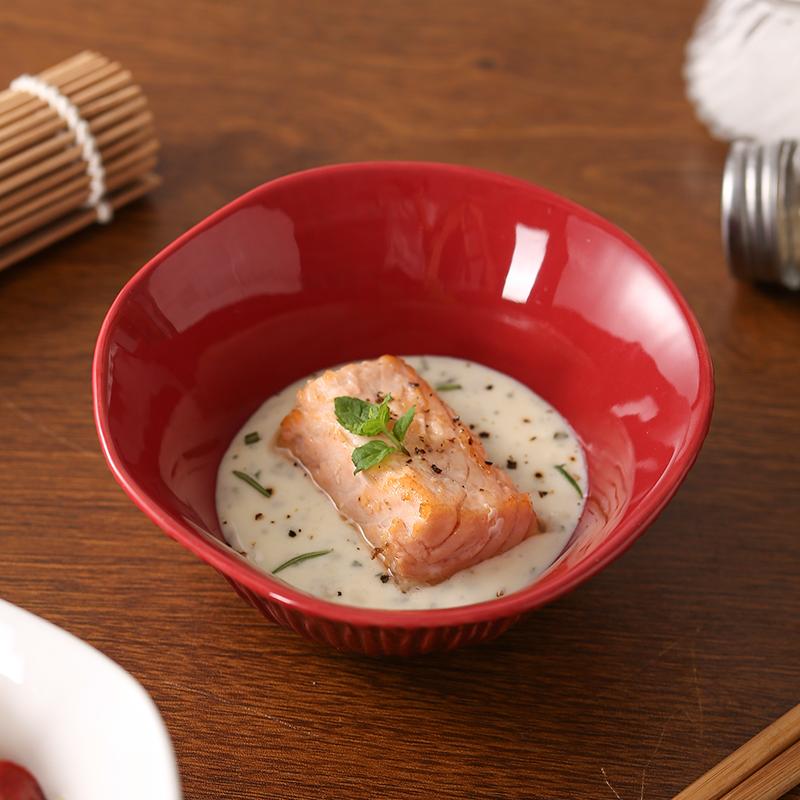 BRCeramic Soup Salad Bowl Kitchen Restaurant Special Appetizer Tableware Rock Texture Dessert Bowl Noodles Bowls Dinner PlateEY