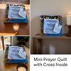 1PC Prayer Quilt with Cross ide, 4x4 Inches Mini Pocket Size, pirational Religious Gift