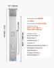 VEVOR Shower Panel Tower System with Rainfall Waterfall Shower Head, 53 in Brushed Stainless Steel Shower Column, 5-Function Faucet