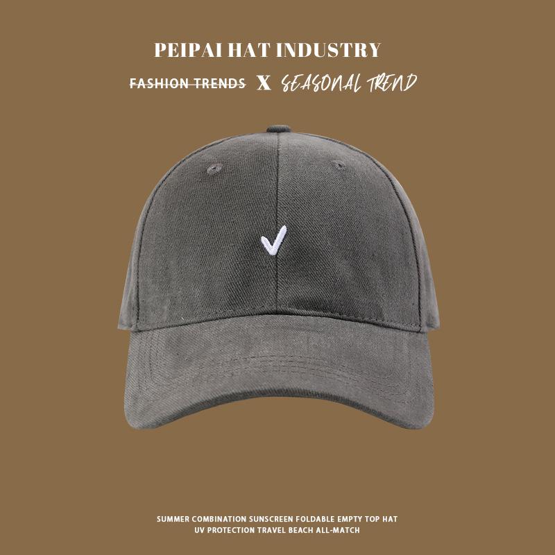 Baseball cap children four seasons casual versatile high cranial top show face small simple sunshade sunscreen cap