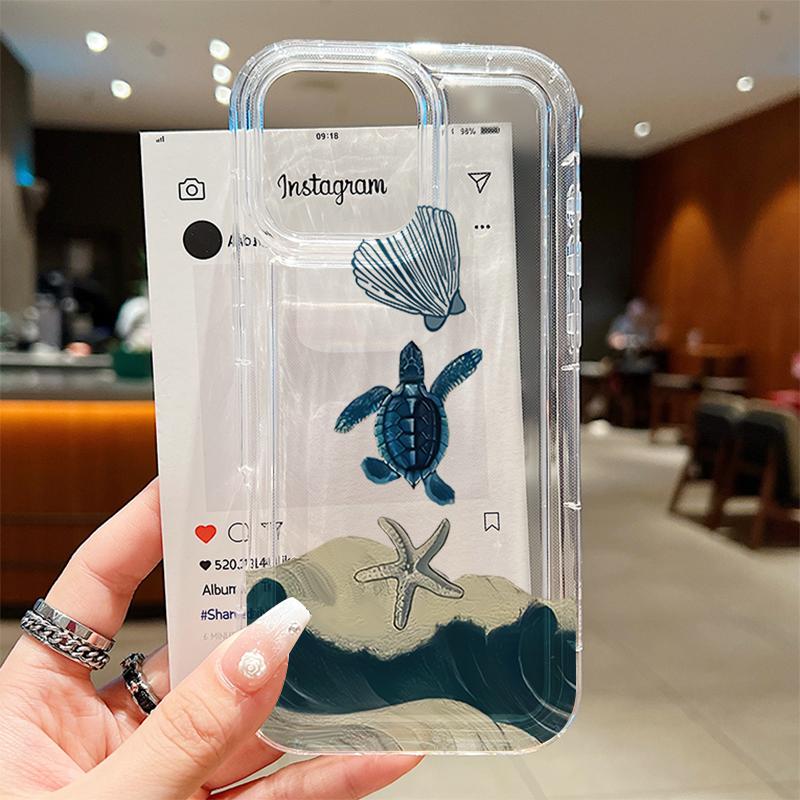 Marine Life Ocean Turtle Pattern Phone Case for Samsung Galaxy S26 S25 S23 S24 Ultra A34 A55 A54 A35 A15 A53 S22Plus S21FE Cover