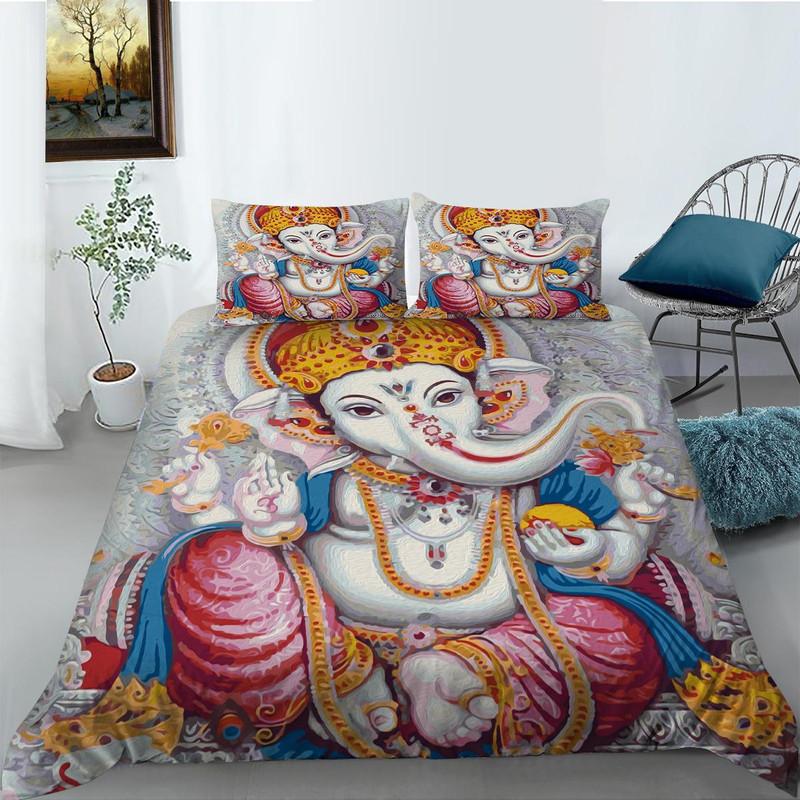 Exotic Style Print Bedding Set Comforter Duvet Cover Microfiber Breathable Warm Quilt Covers Home Bedclothes Children Gift