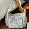 Adjustable Strap Plaid Crossbody Shoulder Bag Zipper Checkered Stripe Sling Bag  Daily