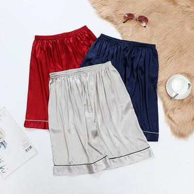 L-3XL Plus rozmiar wysoki elastyczny lato Th mężczyzna kobiet szata snu spodnie spodenki z poliestru Homewear jedwabna piżama męskie ubrania dla mężczyzn jednokolorowa plaża