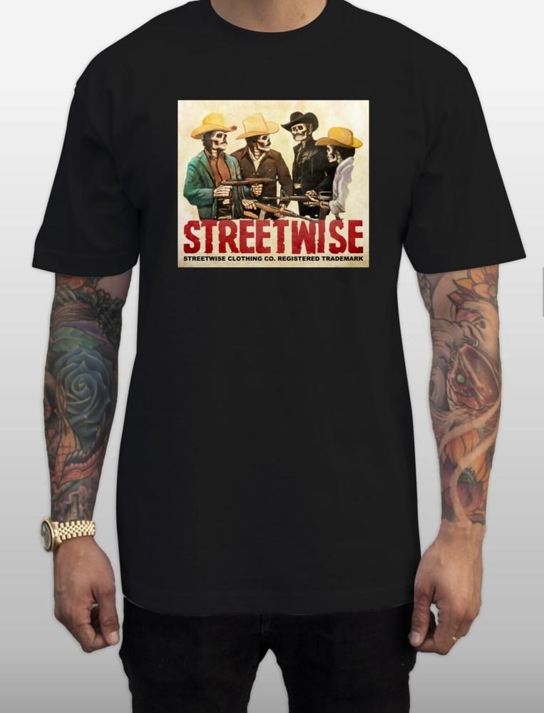 Streetwise Pistoleros Graphic T-Shirt Black M-L-XL-2XL-3XL wbr/ -4XL-5XL Unisex T-Shirt S
