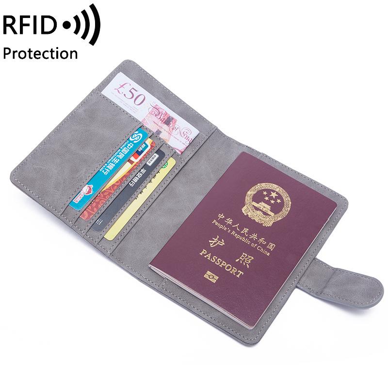 RFID PU Passport Wallet Map Print Passport Holder Flight Ticket Clips ID Credit Card Holder Passport Covers Travel  Accessories