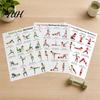 Guide d'Exercices sur Chaise Lot de 3 Affiches d'Entraînement pour Femmes, Musculation pour Bras Jambes Chambre Universitaire Tableau de Fitness Hanches, Salle de Sport à Domicile, Décoration Murale Femmes Ciblées