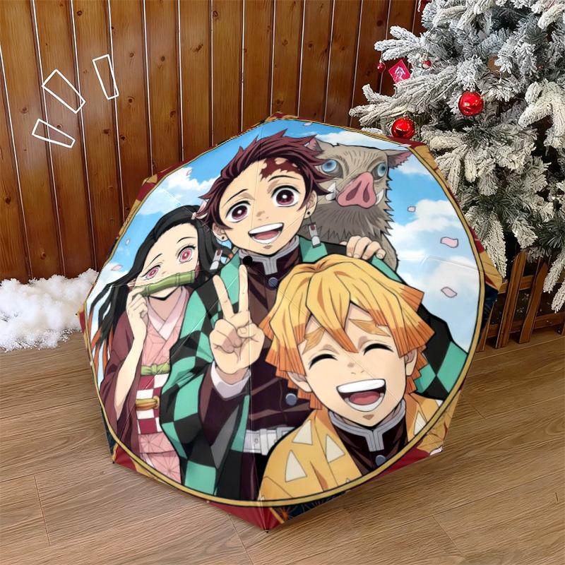 Japanese-style Cartoon Demon Slayer Kamado Tanjiro & Kamado Nezuko Umbrella Including Home Travel and Outdoor Activities Multi Functional Umbrella 33