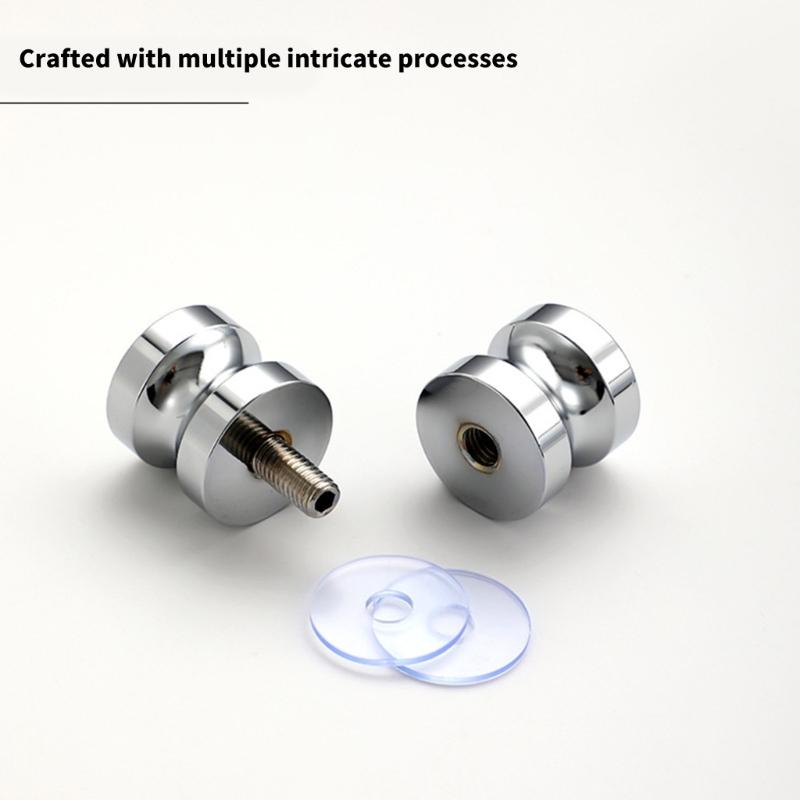 Pack of 2 Stylish Contemporary Glass Door Handles Aluminum Alloy Materials Bathroom Accessory for Wet Environment