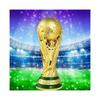 Taça Troféu Dourado 36cm Resina Campeonato Mundial com Polimento