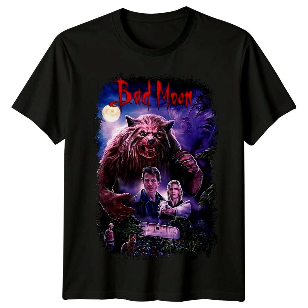

Bad Moon (1996) Movie Poster Inspired T-Shirt Retro 80s Tee 4XL
