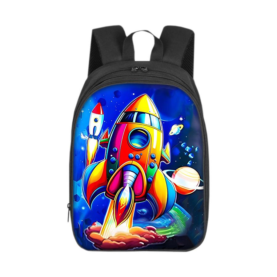 Astronaut, student, 16 inch DIY printed backpack, children's single-layer backpack, double-layer backpack