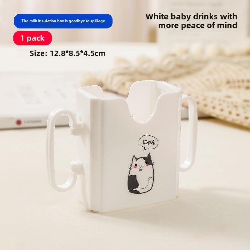 

Детский подстаканник с защитой от проливания, изолированный подстаканник для малышей, для молока, сока и напитков белый