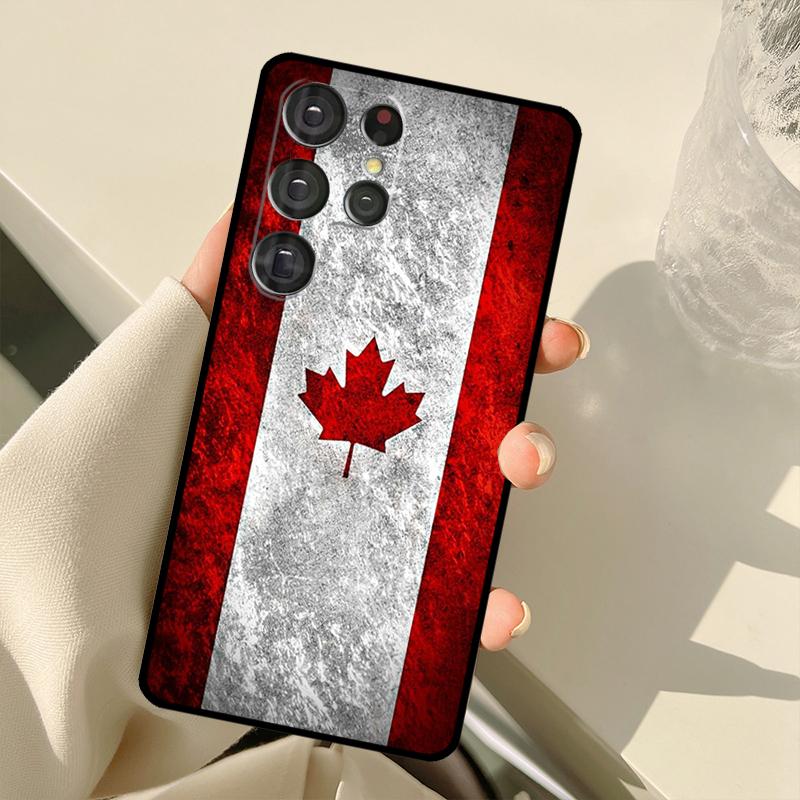 Canada Canadian Flag Case For Samsung Galaxy S25 S24 S23 S22 S21 S20 Ultra S9 S10 Plus S21 FE S25 FE Back Cover