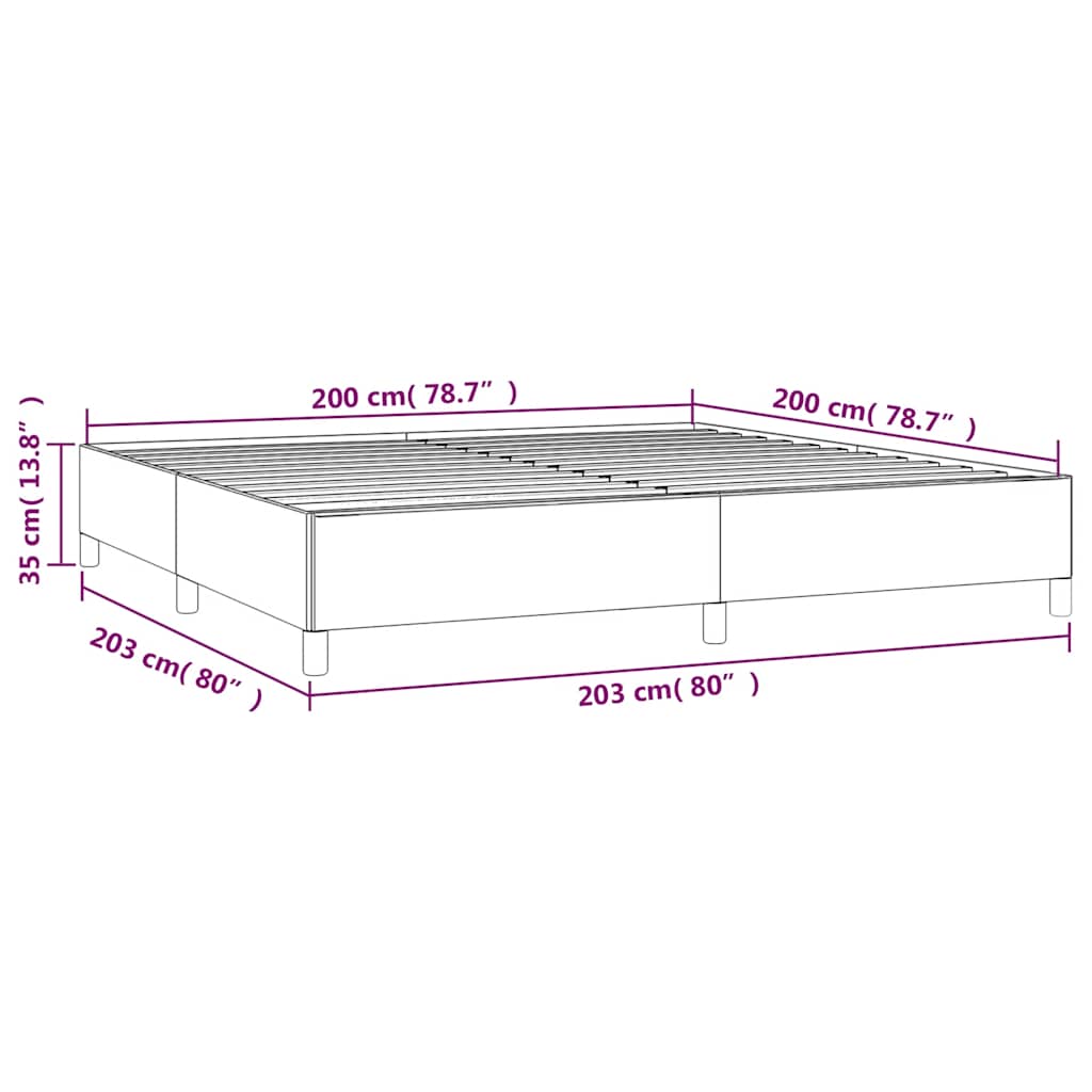 Bed Frame without Mattress Dark Blue 200x200 cm Velvet