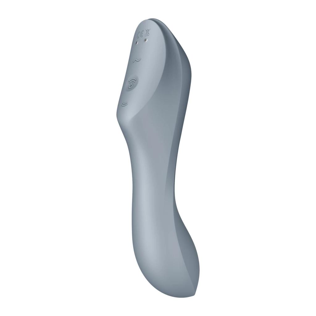 Air Massage Vibrator - Satisfyer Curvy Trinity 3 Blue Grey