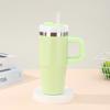 14oz Stainless Steel Vacuum Insulated Travel Mug With Handle Straw Car Office Outdoor Use