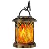 Solar Flame Lanterns Outdoor Waterproof Upgraded Flickering Flame Solar Lantern Lights Decorative Hanging Lamp for Yard Garden