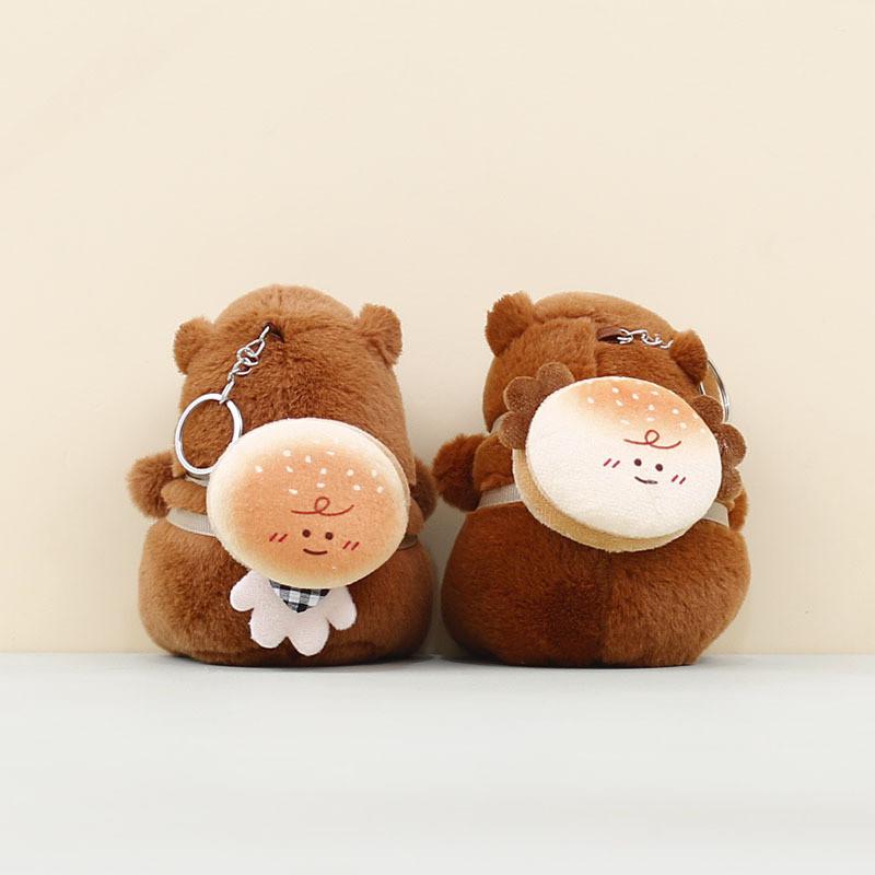Capybara Pendant Plush Animal Keychain Bag Decoration Cute Doll Gift Holiday