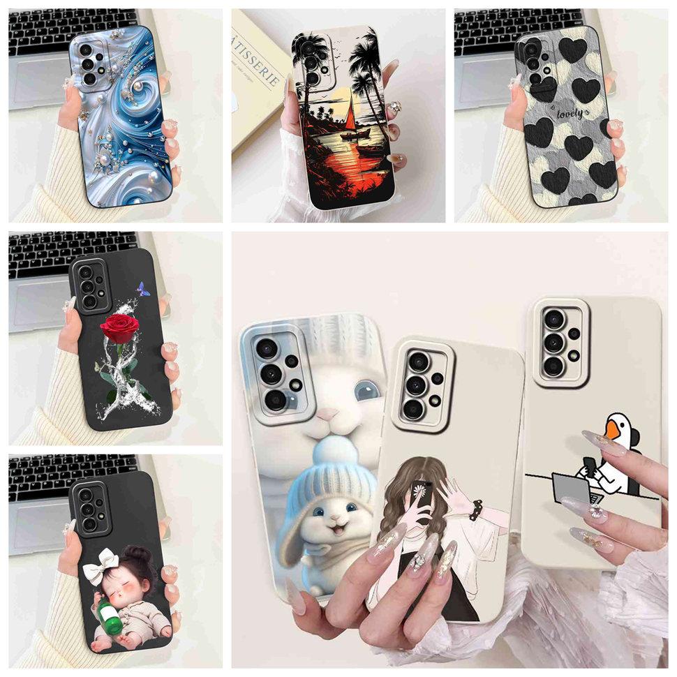 For Samsung Galaxy A53 5G 6.46" Case Fashion Painting Soft Silicone TPU Cover For Samsung a53 A53 5G SM-A5360 Cartoon Phone Case