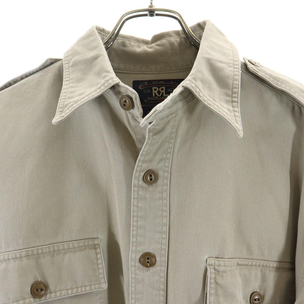 RRL 90s Red 3 Stars Initial Tag Old Long sleeve Work shirt M RALPH LAUREN Men's Used