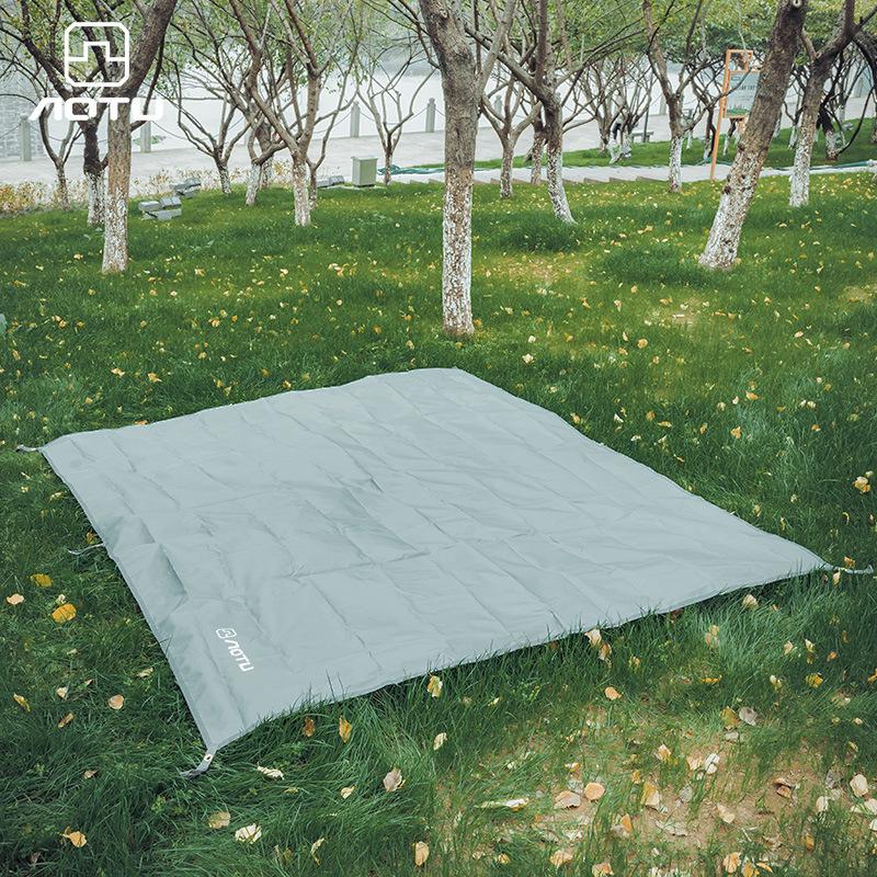 Waterproof Camping Tent Ground Mat with Sunshade & Four-Corner Webbing