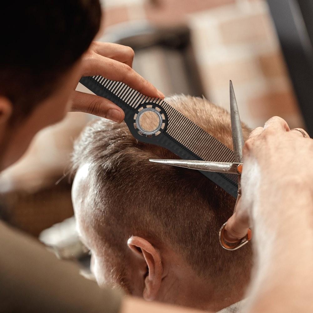 Professional Rotating Finger Ring Hair Comb Portable Rotating Bearing Grooming Comb  Barber